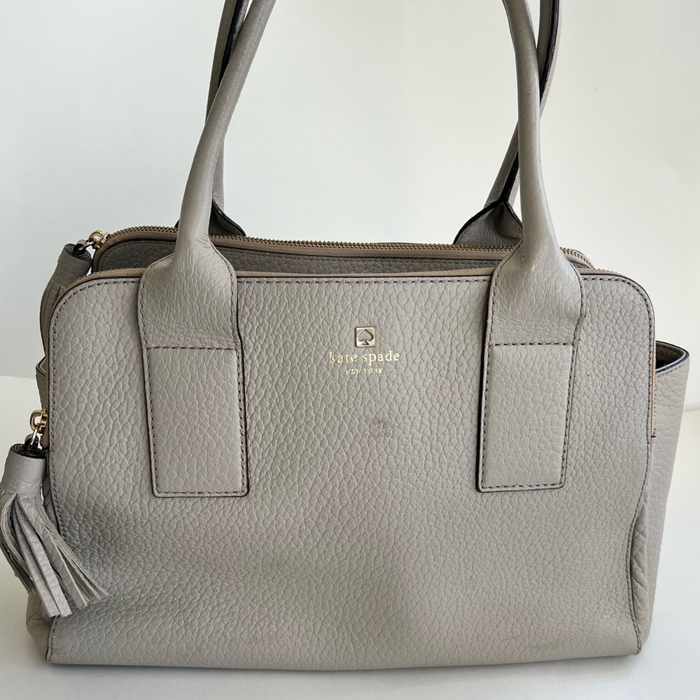 Tan Kate Spade Tasseled Shoulder Bag